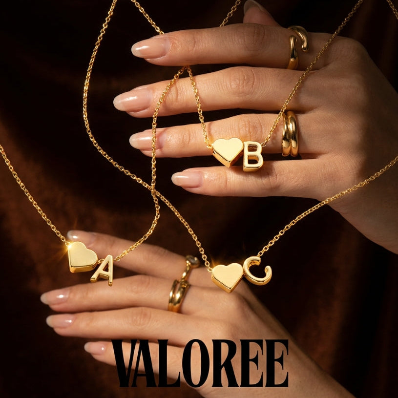 Heart Initial Necklace