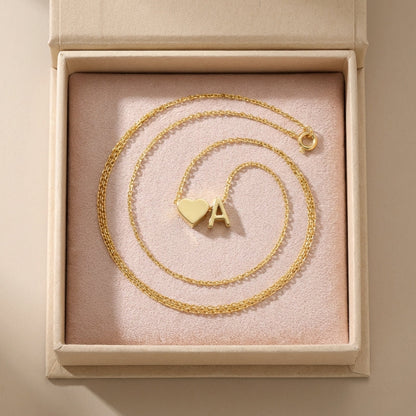 Heart Initial Necklace
