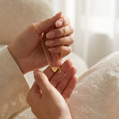 Heart Initial Necklace