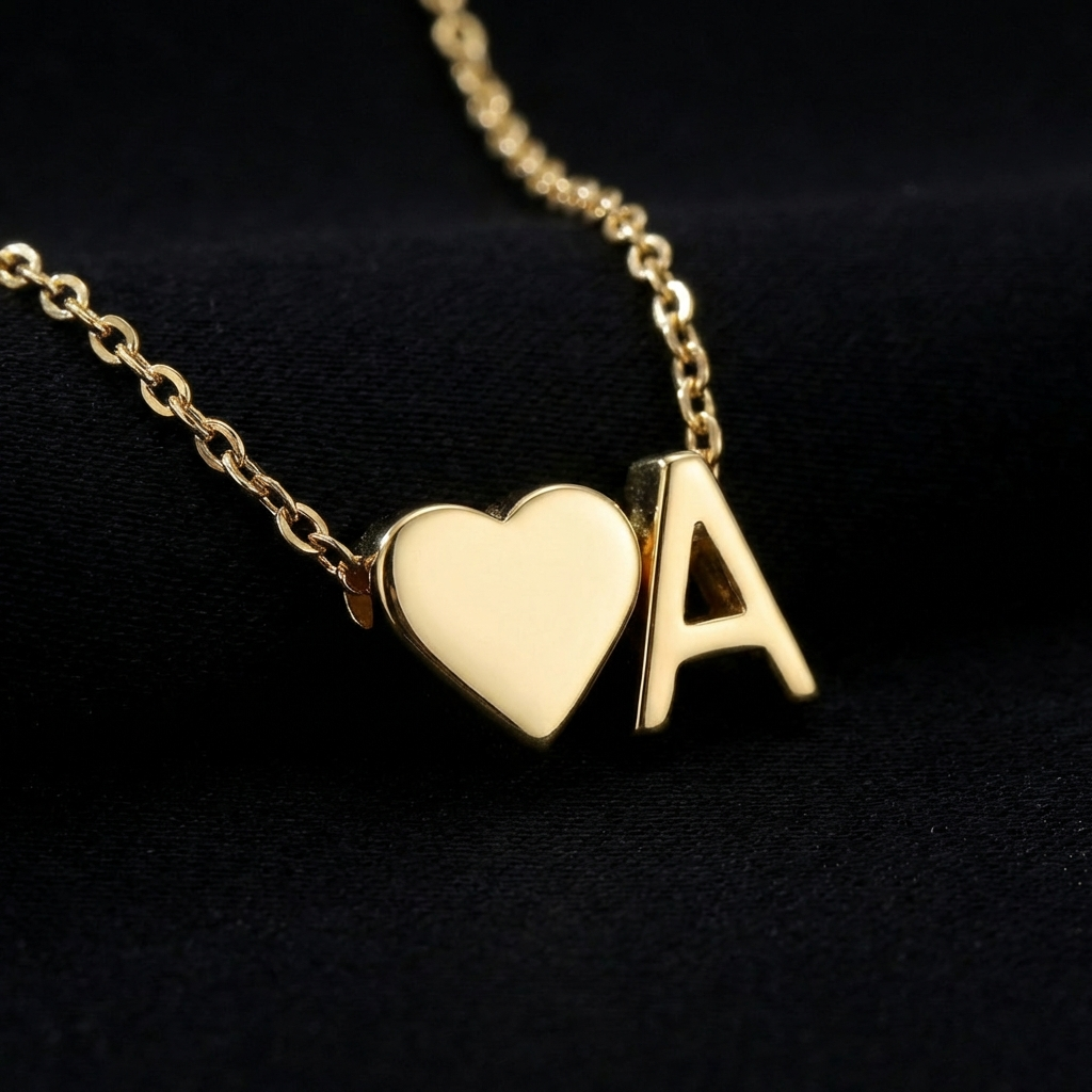 Heart Initial Necklace