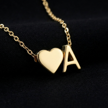 Heart Initial Necklace
