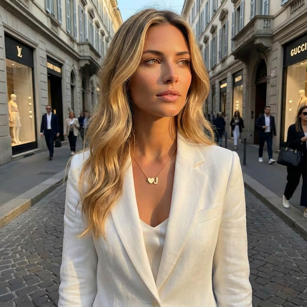 Heart Initial Necklace